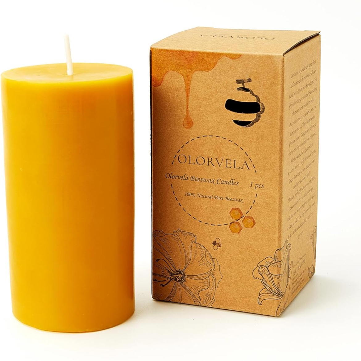 Olorvela beeswax pillar candles For allergy sufferers