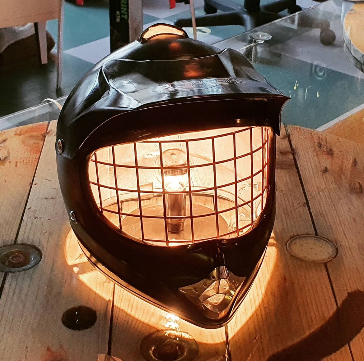 Repurposed bicycle helmet by rewox.wales on instagram