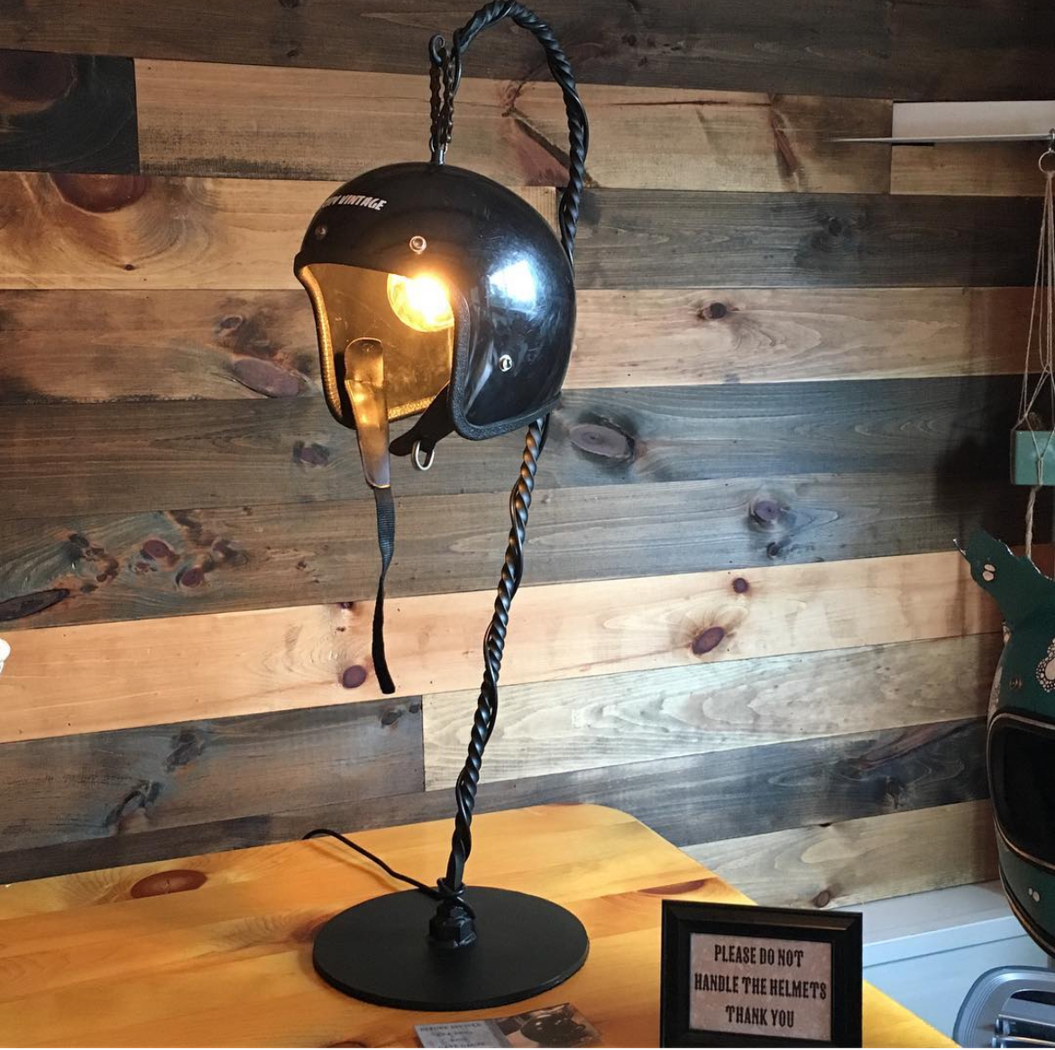 Repurposed helmet by elm city vintage Dave on Instagram