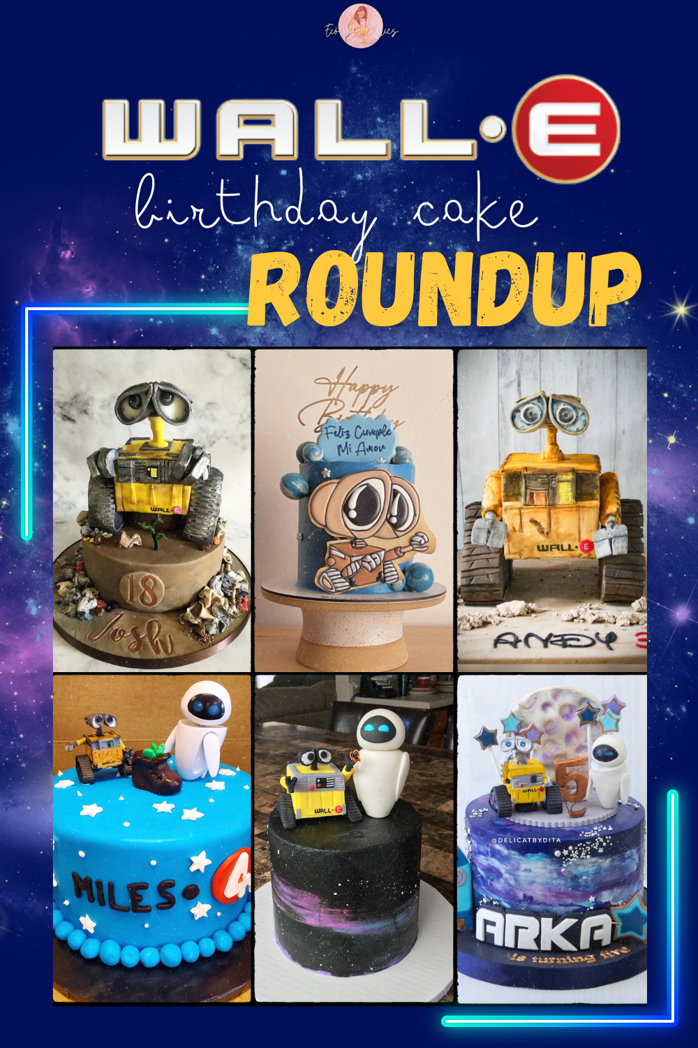 Wall-E Birthday Cake Roundup Pinterest Pin