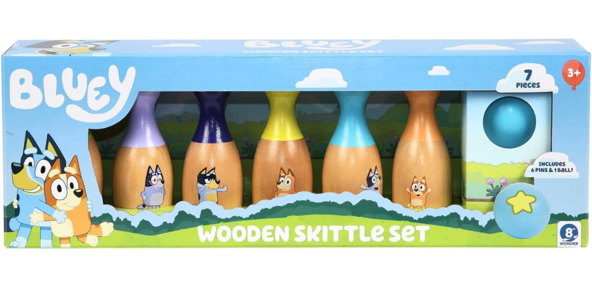 Bluey Wooden Bowling Ball Set