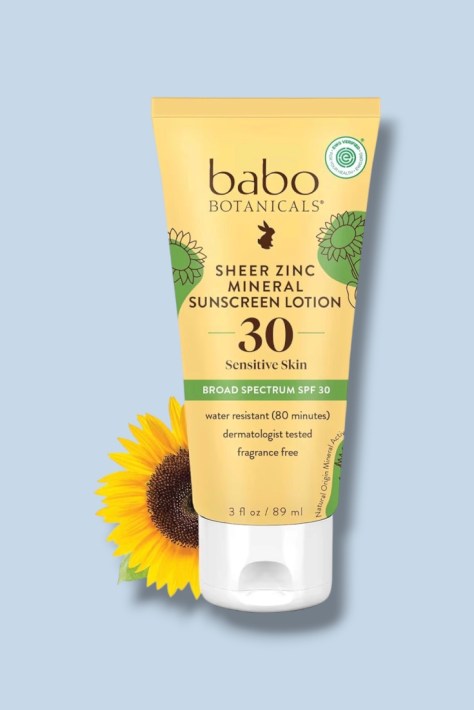 Babo Botanicals Sheer Zinc Mineral Sunscreen lotion