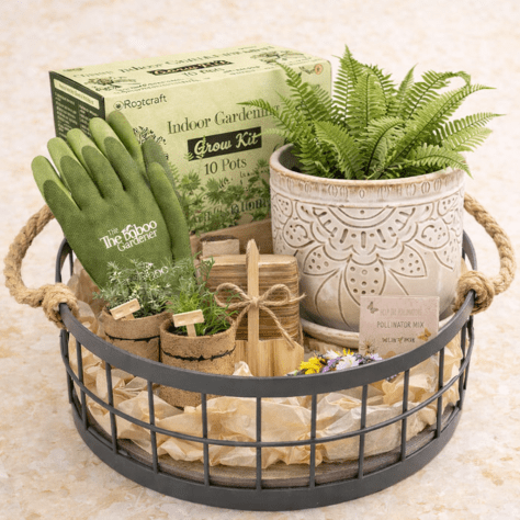 Garden lover eco friendly gift basket idea